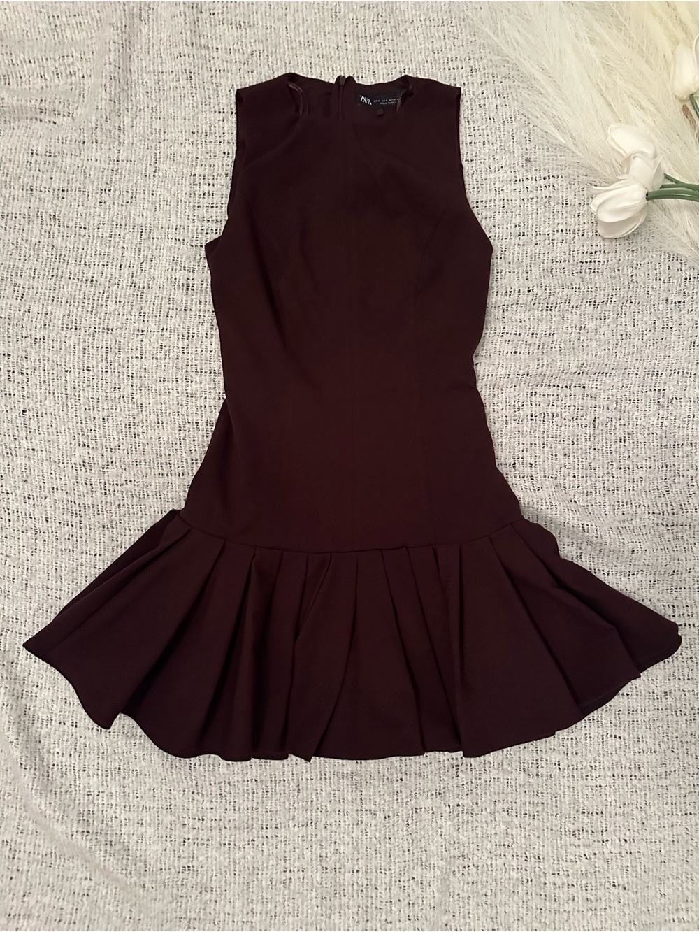 Zara rich wine red mini dress
